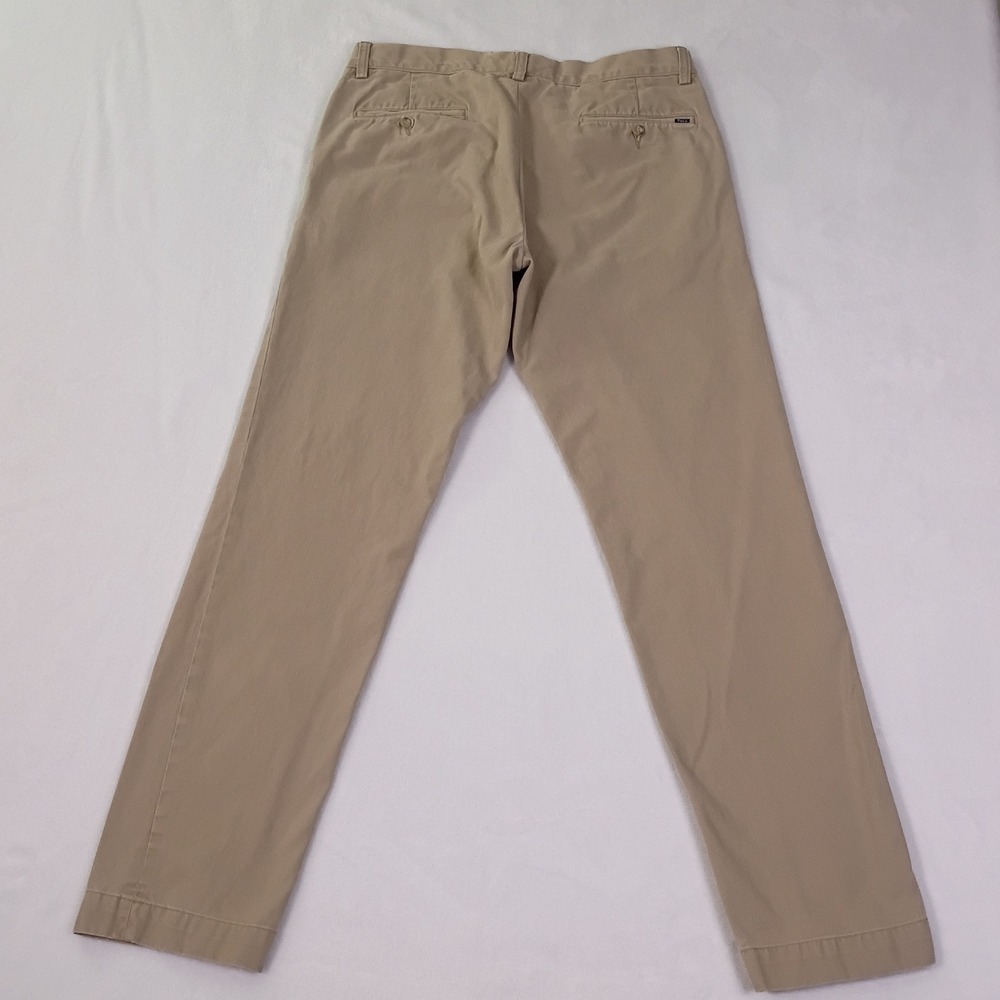 Polo Ralph Lauren Mens Slim Fit Chino Pants Tan Khaki Cotton 32x34 - Picture 3 of 16
